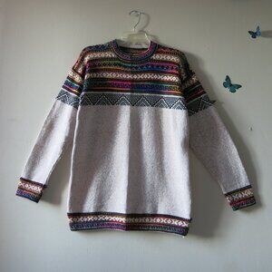 Terres Des Andes Alpaca Acrylic Blend Contemporary Design Sweater Size S/M